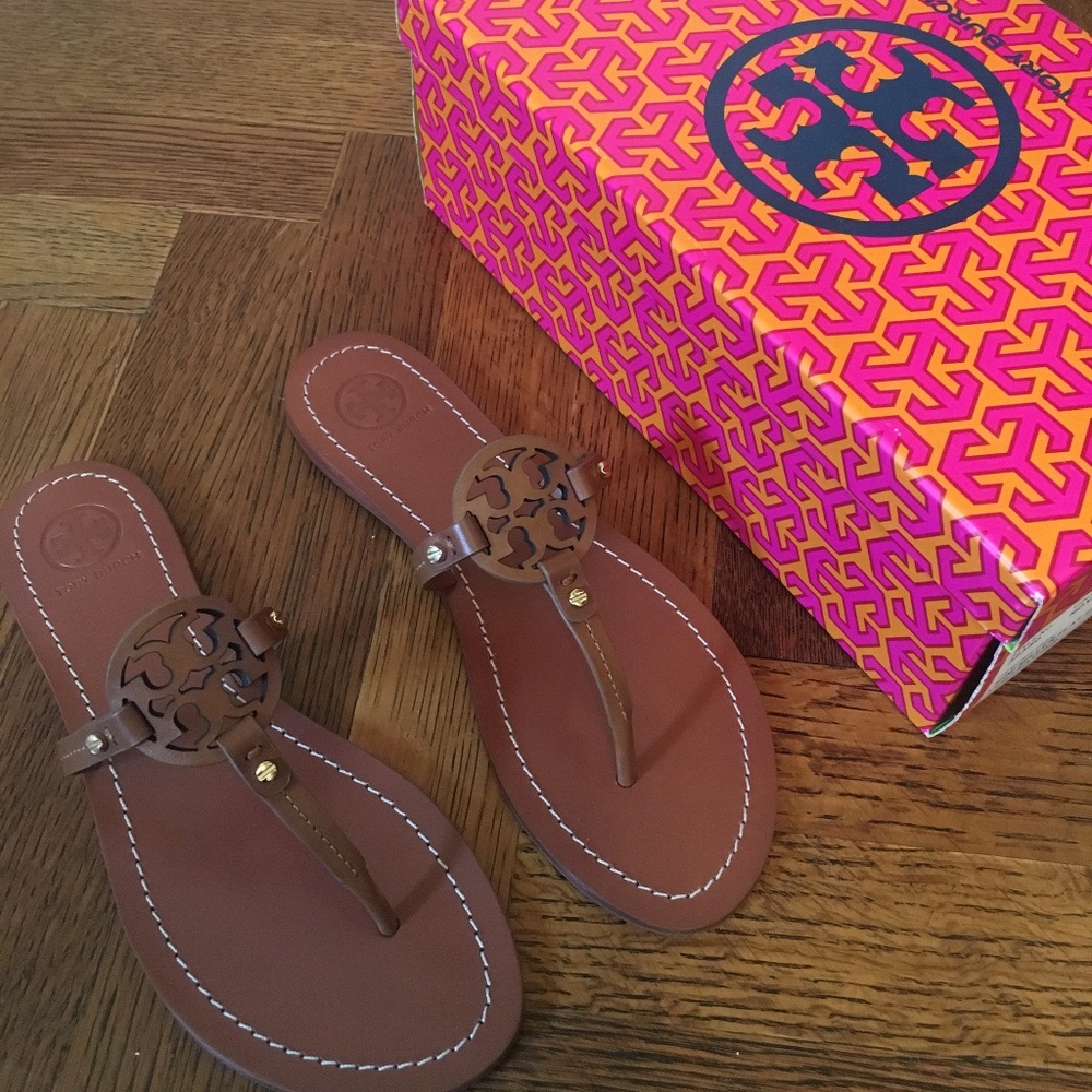 Brand New Tory Burch Mini Miller Flat Sandals